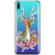 Силіконовий чохол BoxFace Huawei Y7 Pro 2019 Deer with flowers (936681-rs5)
