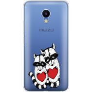Силіконовий чохол BoxFace Meizu M5 Raccoons in love (35998-cc29)