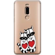Силіконовий чохол BoxFace Meizu M8 Raccoons in love (35866-cc29)