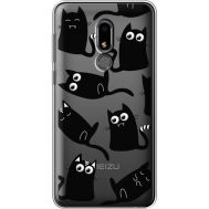 Силіконовий чохол BoxFace Meizu M8 Lite с 3D-глазками Black Kitty (35869-cc73)