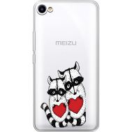 Силіконовий чохол BoxFace Meizu U10 Raccoons in love (36786-cc29)