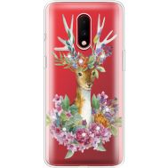 Силіконовий чохол BoxFace OnePlus 7 Deer with flowers (937258-rs5)