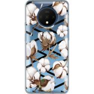Силіконовий чохол BoxFace OnePlus 7T Cotton flowers (38482-cc50)