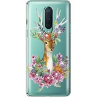 Силіконовий чохол BoxFace OnePlus 8 Deer with flowers (939990-rs5)