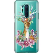 Силіконовий чохол BoxFace OnePlus 8 Pro Deer with flowers (939995-rs5)