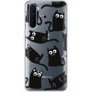 Силіконовий чохол BoxFace OnePlus Nord с 3D-глазками Black Kitty (40981-cc73)