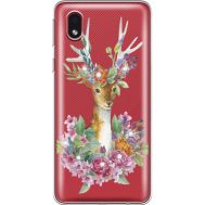 Силіконовий чохол BoxFace Samsung A013 Galaxy A01 Core Deer with flowers (940877-rs5)