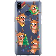 Силіконовий чохол BoxFace Samsung A107 Galaxy A10s с 3D-глазками Reindeer (37945-cc74)