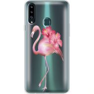 Силіконовий чохол BoxFace Samsung A207 Galaxy A20s Floral Flamingo (38126-cc12)