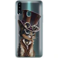 Силіконовий чохол BoxFace Samsung A207 Galaxy A20s Steampunk Cat (38126-cc39)