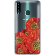 Силіконовий чохол BoxFace Samsung A207 Galaxy A20s Red Poppies (38126-cc44)