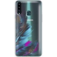 Силіконовий чохол BoxFace Samsung A207 Galaxy A20s Feathers (38126-cc48)