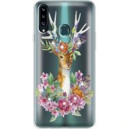 Силіконовий чохол BoxFace Samsung A207 Galaxy A20s Deer with flowers (938126-rs5)