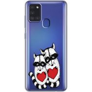 Силіконовий чохол BoxFace Samsung A217 Galaxy A21s Raccoons in love (40008-cc29)