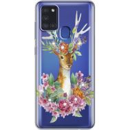 Силіконовий чохол BoxFace Samsung A217 Galaxy A21s Deer with flowers (940008-rs5)