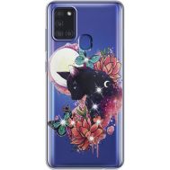 Силіконовий чохол BoxFace Samsung A217 Galaxy A21s Cat in Flowers (940008-rs10)