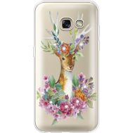 Силіконовий чохол BoxFace Samsung A320 Galaxy A3 2017 Deer with flowers (935989-rs5)