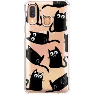 Силіконовий чохол BoxFace Samsung A405 Galaxy A40 с 3D-глазками Black Kitty (36708-cc73)