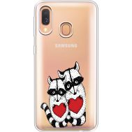 Силіконовий чохол BoxFace Samsung A405 Galaxy A40 Raccoons in love (36708-cc29)