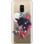 Силіконовий чохол BoxFace Samsung A530 Galaxy A8 (2018) Cat in Flowers (935014-rs10)