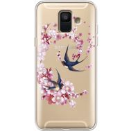 Силіконовий чохол BoxFace Samsung A600 Galaxy A6 2018 Swallows and Bloom (935015-rs4)