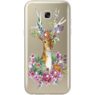 Силіконовий чохол BoxFace Samsung A520 Galaxy A5 2017 Deer with flowers (935047-rs5)