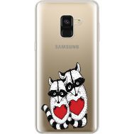 Силіконовий чохол BoxFace Samsung A530 Galaxy A8 (2018) Raccoons in love (35014-cc29)