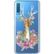 Силіконовий чохол BoxFace Samsung A750 Galaxy A7 2018 Deer with flowers (935483-rs5)