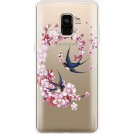 Силіконовий чохол BoxFace Samsung A730 Galaxy A8 Plus (2018) Swallows and Bloom (935992-rs4)
