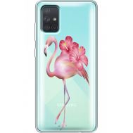 Силіконовий чохол BoxFace Samsung A715 Galaxy A71 Floral Flamingo (38851-cc12)