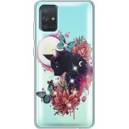Силіконовий чохол BoxFace Samsung A715 Galaxy A71 Cat in Flowers (938851-rs10)