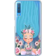 Силіконовий чохол BoxFace Samsung A750 Galaxy A7 2018 Blue Hair (35483-cc57)
