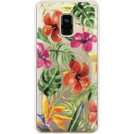 Силіконовий чохол BoxFace Samsung A730 Galaxy A8 Plus (2018) Tropical Flowers (35992-cc43)