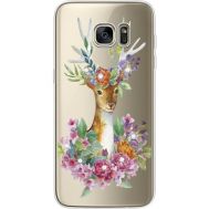 Силіконовий чохол BoxFace Samsung G935 Galaxy S7 Edge Deer with flowers (935048-rs5)