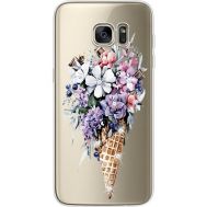 Силіконовий чохол BoxFace Samsung G935 Galaxy S7 Edge Ice Cream Flowers (935048-rs17)