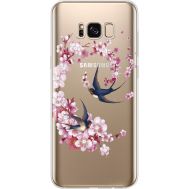 Силіконовий чохол BoxFace Samsung G955 Galaxy S8 Plus Swallows and Bloom (935050-rs4)