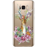 Силіконовий чохол BoxFace Samsung G955 Galaxy S8 Plus Deer with flowers (935050-rs5)