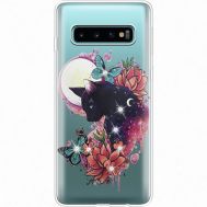 Силіконовий чохол BoxFace Samsung G973 Galaxy S10 Cat in Flowers (935879-rs10)