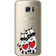 Силіконовий чохол BoxFace Samsung G935 Galaxy S7 Edge Raccoons in love (35048-cc29)