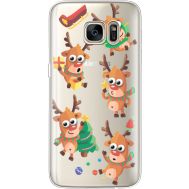 Силіконовий чохол BoxFace Samsung G930 Galaxy S7 с 3D-глазками Reindeer (35495-cc74)