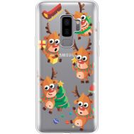 Силіконовий чохол BoxFace Samsung G965 Galaxy S9 Plus с 3D-глазками Reindeer (35749-cc74)