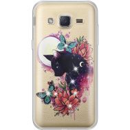 Силіконовий чохол BoxFace Samsung J200H Galaxy J2 Cat in Flowers (935054-rs10)