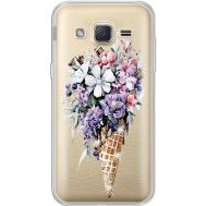 Силіконовий чохол BoxFace Samsung J200H Galaxy J2 Ice Cream Flowers (935054-rs17)