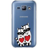 Силіконовий чохол BoxFace Samsung J100H Galaxy J1 Raccoons in love (36459-cc29)