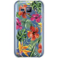 Силіконовий чохол BoxFace Samsung J100H Galaxy J1 Tropical Flowers (36459-cc43)