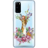 Силіконовий чохол BoxFace Samsung G980 Galaxy S20 Deer with flowers (938870-rs5)