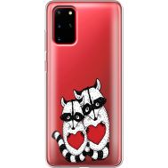 Силіконовий чохол BoxFace Samsung G985 Galaxy S20 Plus Raccoons in love (38875-cc29)