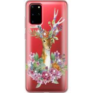 Силіконовий чохол BoxFace Samsung G985 Galaxy S20 Plus Deer with flowers (938875-rs5)