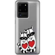Силіконовий чохол BoxFace Samsung G988 Galaxy S20 Ultra Raccoons in love (38881-cc29)