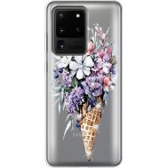 Силіконовий чохол BoxFace Samsung G988 Galaxy S20 Ultra Ice Cream Flowers (938881-rs17)
